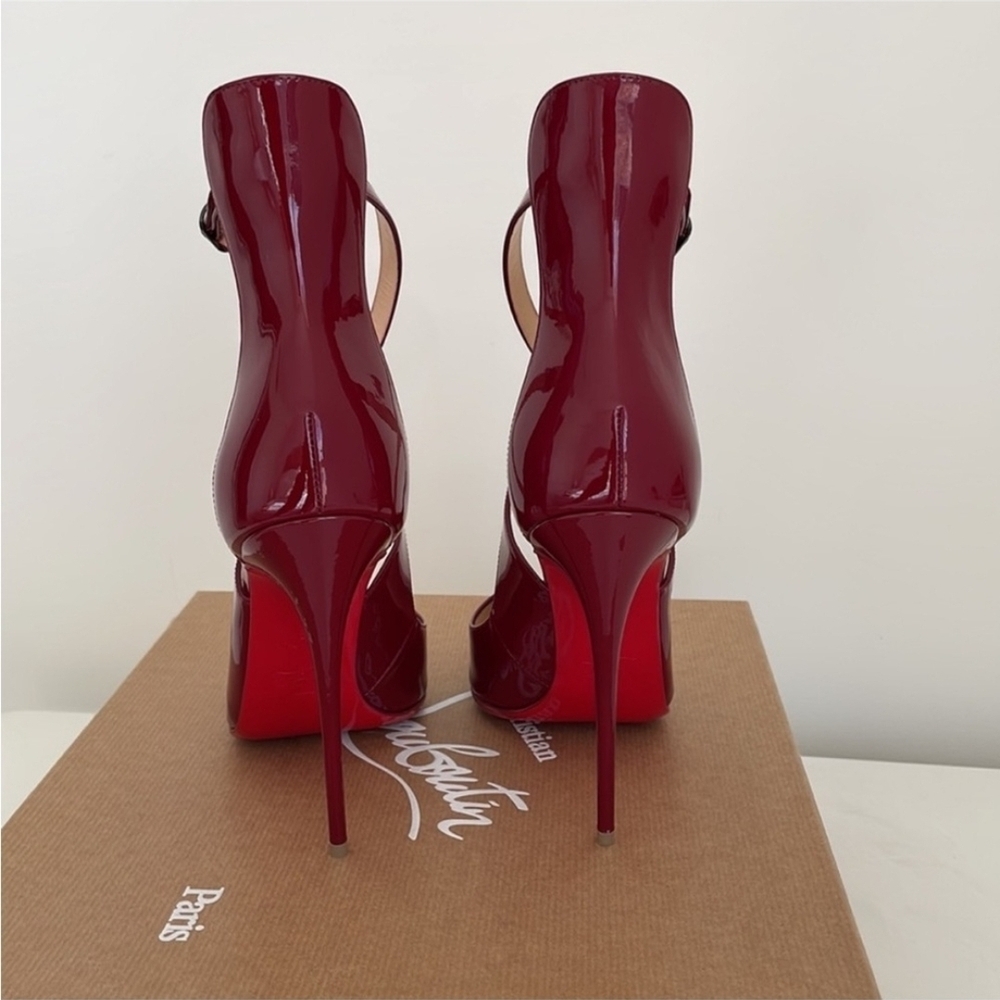 Christian Louboutin Burgundy Patent Leather Heels